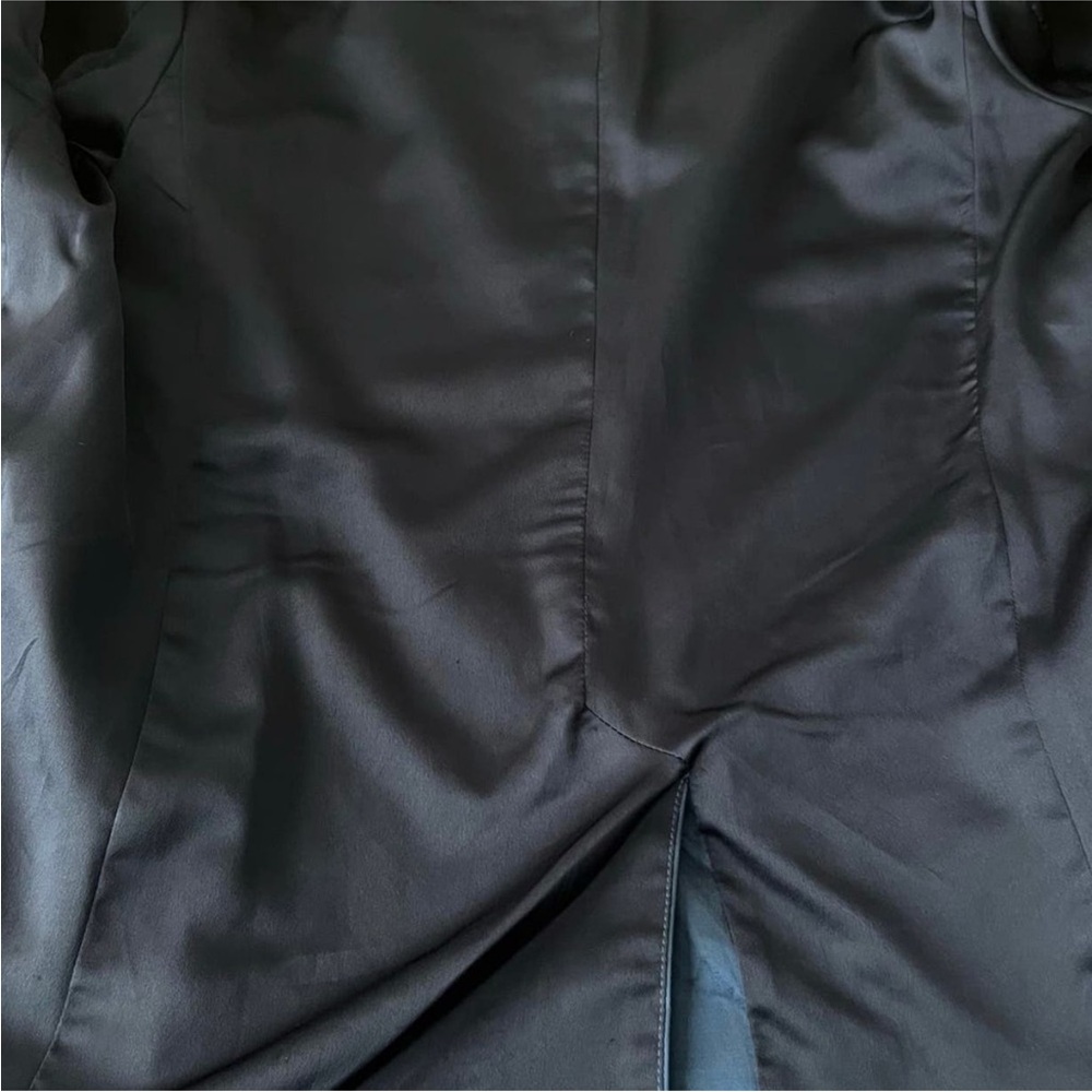 STAUD Shiny Royal Blue Satin Blazer - Picture 5 of 12
